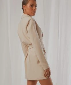 4th & Reckless New & Most Loved Angus Blazer Dress - Nude 6 4th & Reckless New & Most Loved Angus Blazer Dress - Nude