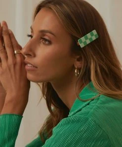 Peppermayo New & Most Loved Kaia Hairclip - Green/Cream