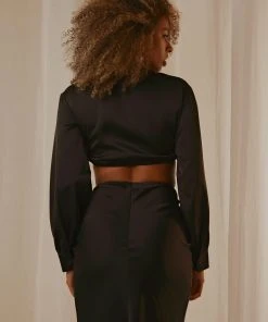 Peppermayo New & Most Loved Special Effects Crop Top - Black