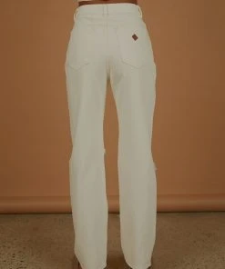 Abrand New & Most Loved A 94 High Straight Jean - White Fade Rip 11 Abrand New & Most Loved A 94 High Straight Jean - White Fade Rip