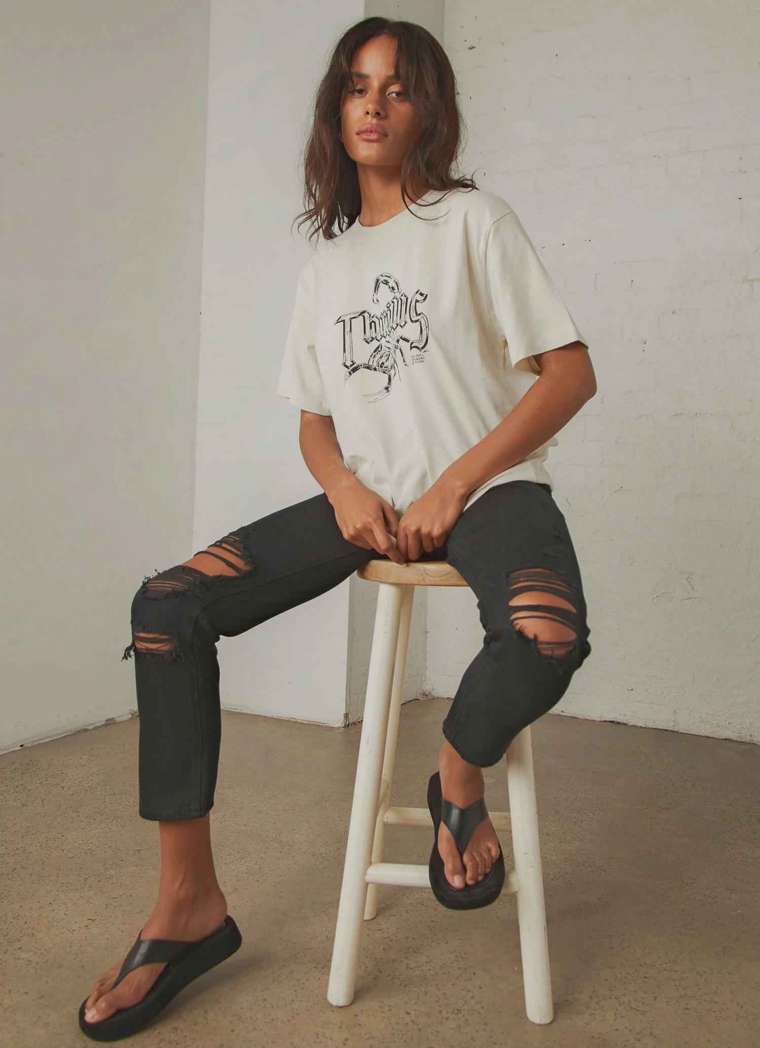 Thrills New & Most Loved Scorpion Island Merch Fit Tee - Heritage White 2 Thrills New & Most Loved Scorpion Island Merch Fit Tee - Heritage White