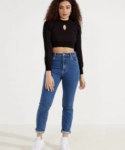 Peppermayo Dinner Date Knit Top - Black