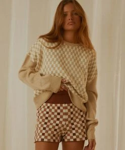 Cools Club New & Most Loved Checker Knit - Bone 9 Cools Club New & Most Loved Checker Knit - Bone