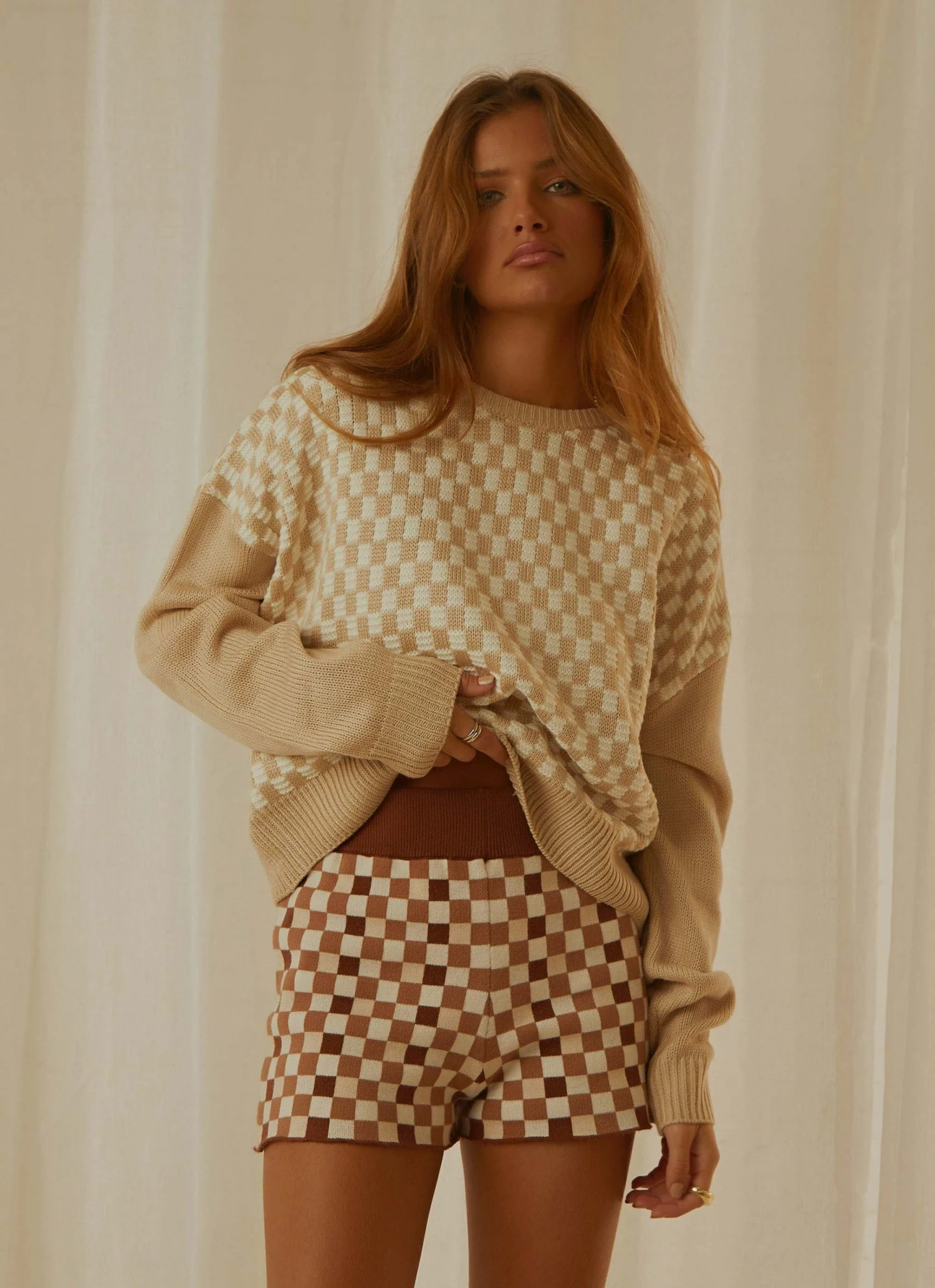 Cools Club New & Most Loved Checker Knit - Bone 4 Cools Club New & Most Loved Checker Knit - Bone