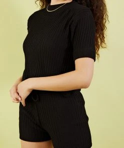 Rue Stiic Pamela Knit Tee - Black