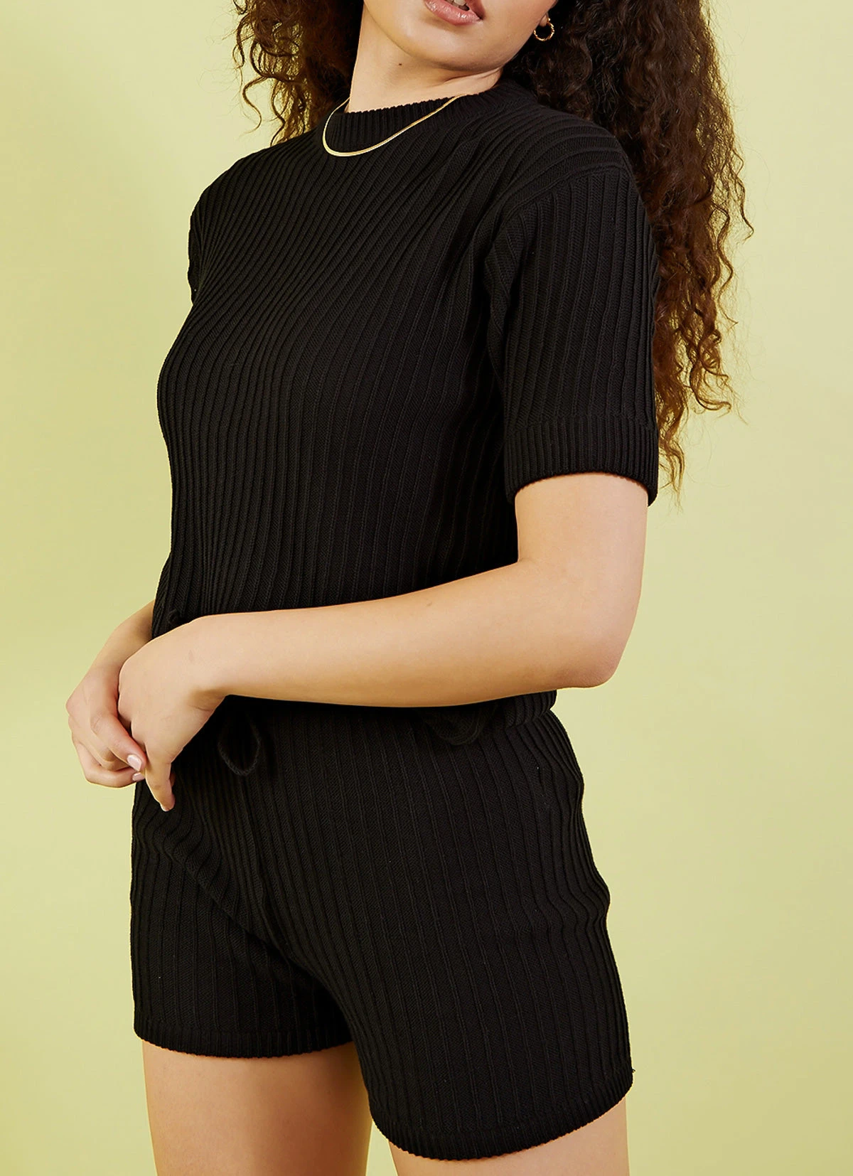 Rue Stiic Pamela Knit Tee - Black 2 Rue Stiic Pamela Knit Tee - Black