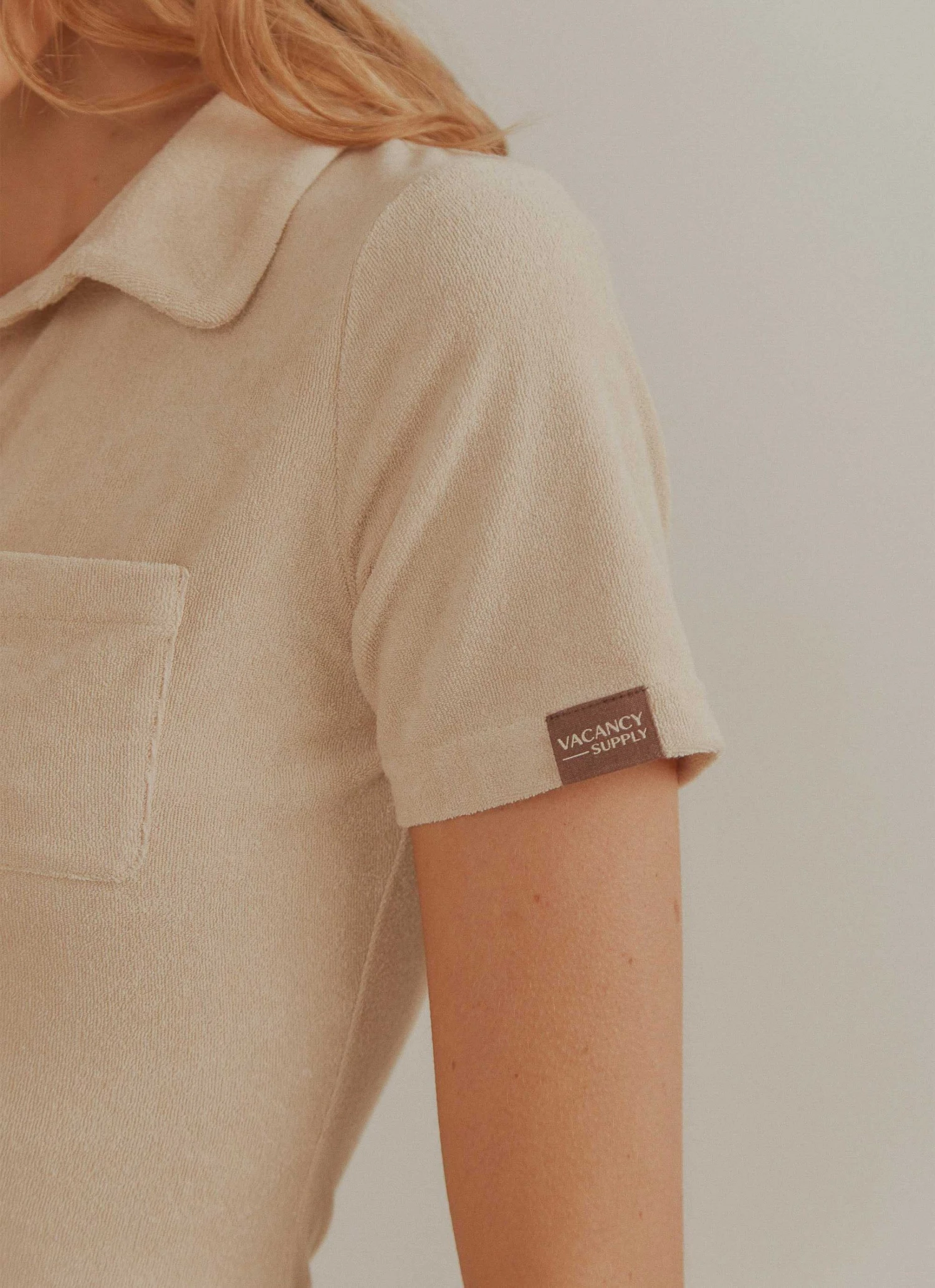 Vacancy Supply Daylight Terry Mini Dress - Beige 2 Vacancy Supply Daylight Terry Mini Dress - Beige