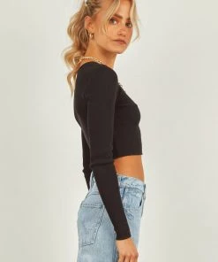 Nude Lucy Cameron Waffle L/S Tee - Black New & Most Loved 6 Nude Lucy Cameron Waffle L/S Tee - Black New & Most Loved