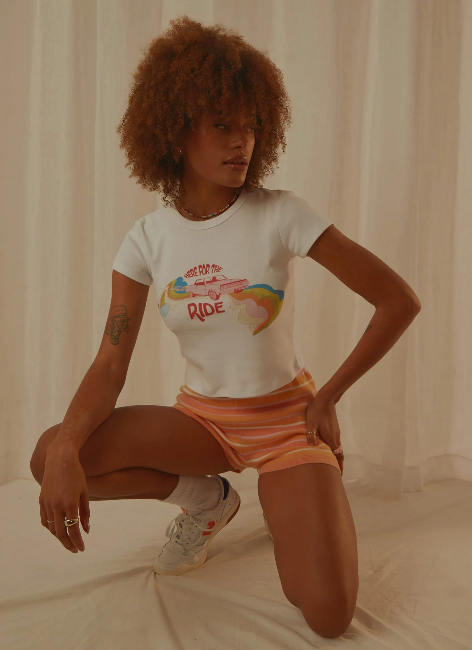 Charlie Holiday Here For The Ride Slim Tee - White 2 Charlie Holiday Here For The Ride Slim Tee - White