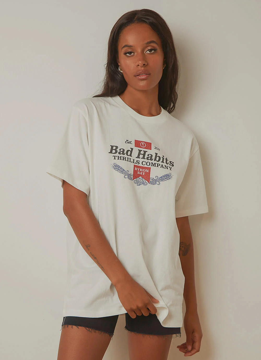 Thrills Bad Habits Merch Tee - Dirty White 2 Thrills Bad Habits Merch Tee - Dirty White