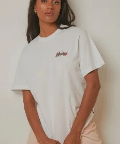 Afends Powerlines Retro Fit Tee - White