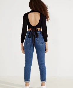 Peppermayo Dinner Date Knit Top - Black