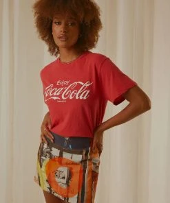 Rolla's Enjoy Coke Classic Tomboy Tee - Coke Red New & Most Loved