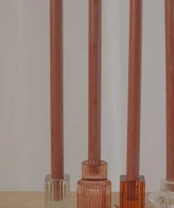 Candle Co Enzo Vintage Taper Holder - Clear