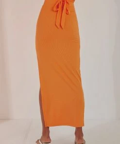 Peppermayo Make It Real Midi Skirt - Orange New & Most Loved 11 Peppermayo Make It Real Midi Skirt - Orange New & Most Loved