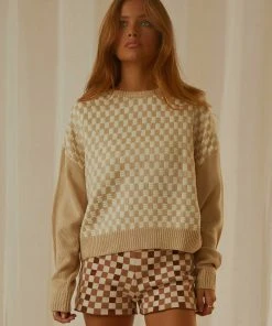 Cools Club New & Most Loved Checker Knit - Bone 8 Cools Club New & Most Loved Checker Knit - Bone