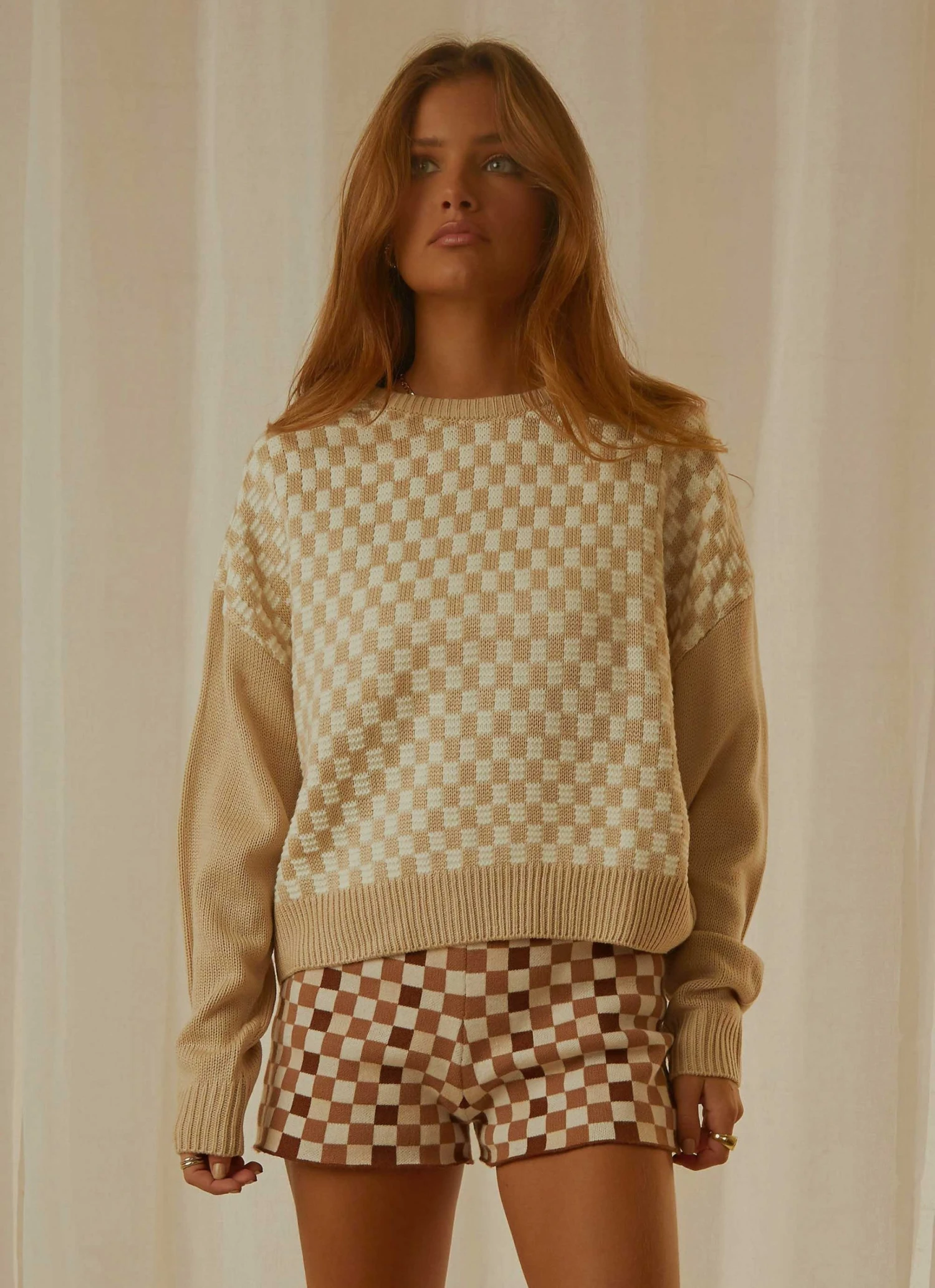 Cools Club New & Most Loved Checker Knit - Bone 3 Cools Club New & Most Loved Checker Knit - Bone