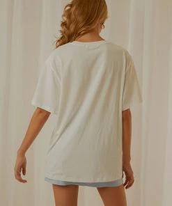 Charlie Holiday Tropicana Boyfriend Tee - White 11 Charlie Holiday Tropicana Boyfriend Tee - White