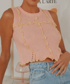 Peppermayo New Tops Like The Sun Knit Top - Pink