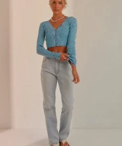 Peppermayo Ride The Wave Crop Top - Blue New & Most Loved 7 Peppermayo Ride The Wave Crop Top - Blue New & Most Loved