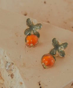 Peppermayo New & Most Loved Sunfields Drop Earrings - Orange