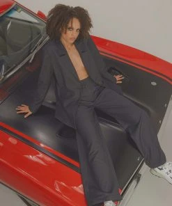 Vacancy Supply Rally Oversized Blazer - Charcoal New & Most Loved