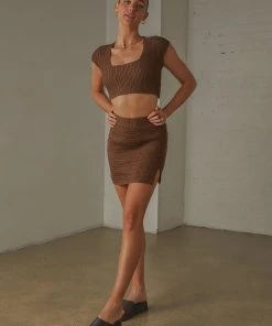 Peppermayo Exclusive Summer Style Crochet Skirt - Choc Brown 8 Peppermayo Exclusive Summer Style Crochet Skirt - Choc Brown