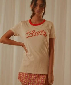 Script Levi's Tee - Peach Puree New & Most Loved