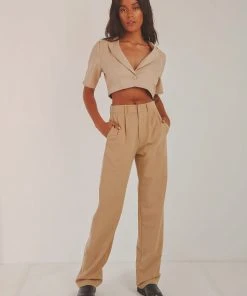 Peppermayo Exclusive New & Most Loved Weekend Mode Pants - Tan