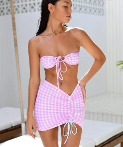 VDM The Label Natalie Skirt - Bubblegum Gingham