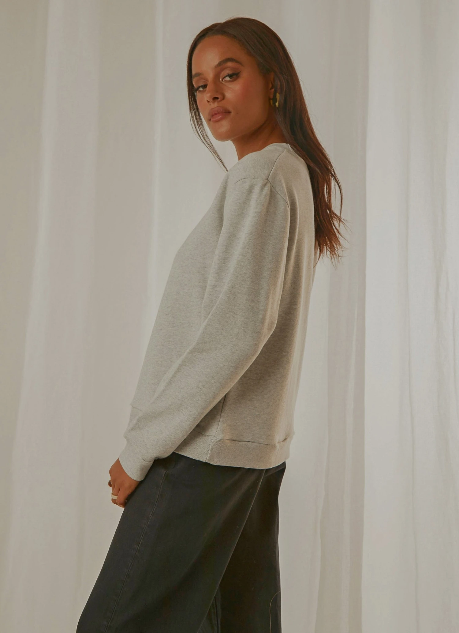 Rolla's New & Most Loved Slouch Sport Sweater - Grey Marle 4 Rolla's New & Most Loved Slouch Sport Sweater - Grey Marle