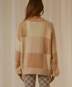 Peppermayo Exclusive Tulum Nights Knit Jumper - Neutral Patchwork 9 Peppermayo Exclusive Tulum Nights Knit Jumper - Neutral Patchwork