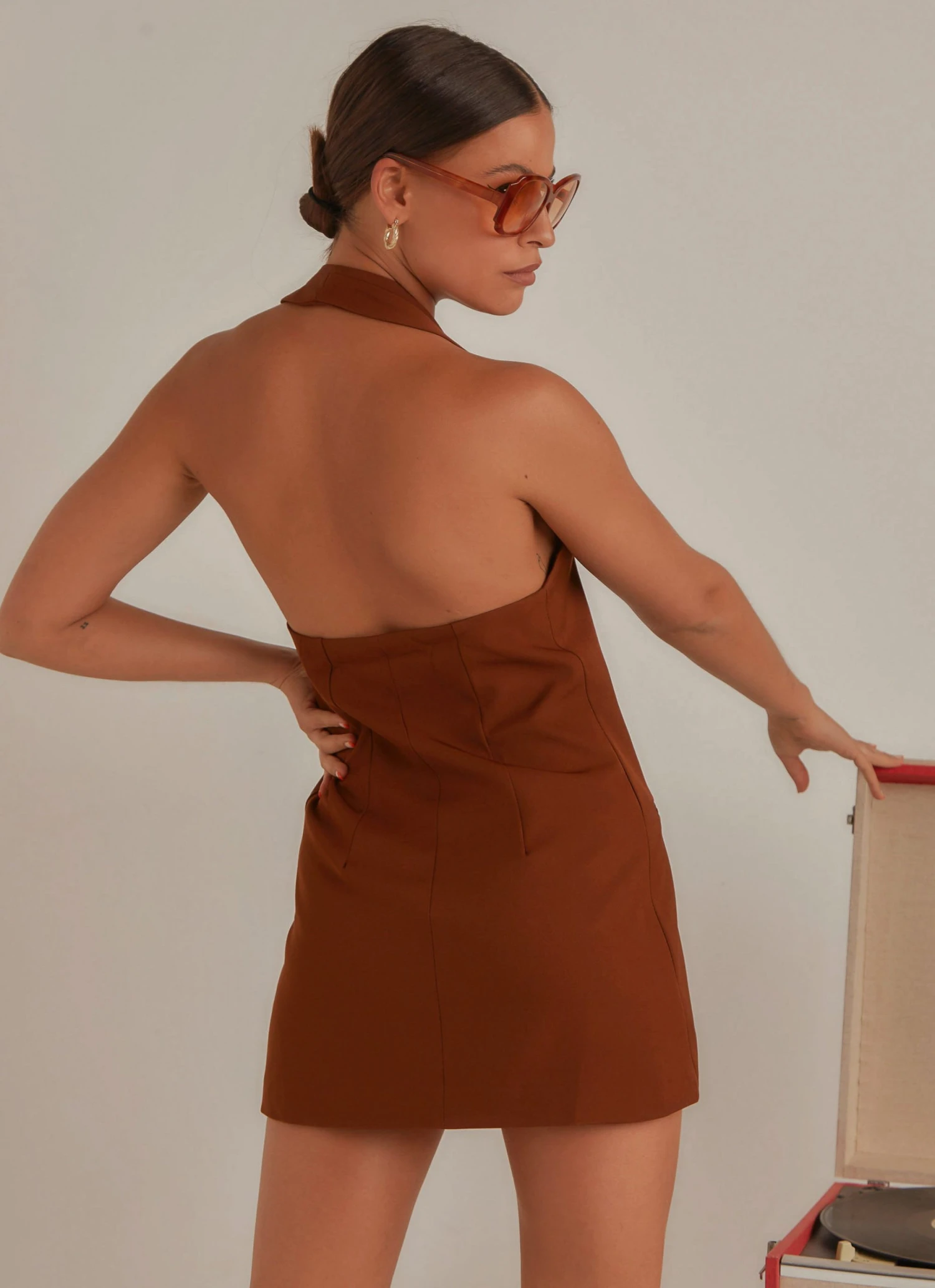 Peppermayo New & Most Loved Say My Name Mini Dress - Brown 4 Peppermayo New & Most Loved Say My Name Mini Dress - Brown