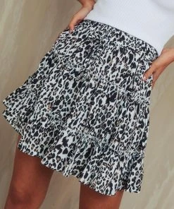Peppermayo New Bottoms Rhett Mini Skirt - Leopard Print