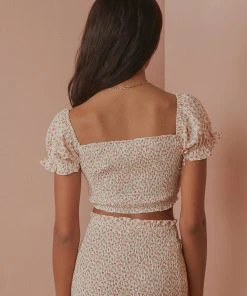 Peppermayo Worth It Crop Top - Pink Floral New & Most Loved