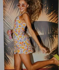 Peppermayo Exclusive Monday Margs Linen Mini Dress - Blooming New & Most Loved