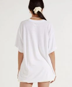 Afends Slay Hemp Oversized Tee - White 9 Afends Slay Hemp Oversized Tee - White