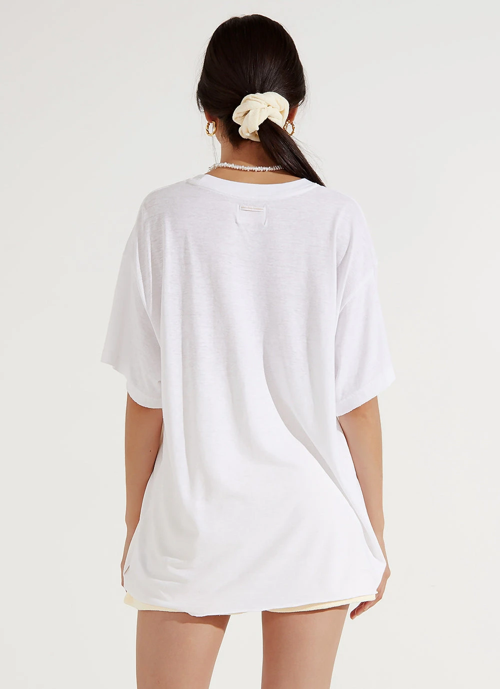 Afends Slay Hemp Oversized Tee - White 5 Afends Slay Hemp Oversized Tee - White