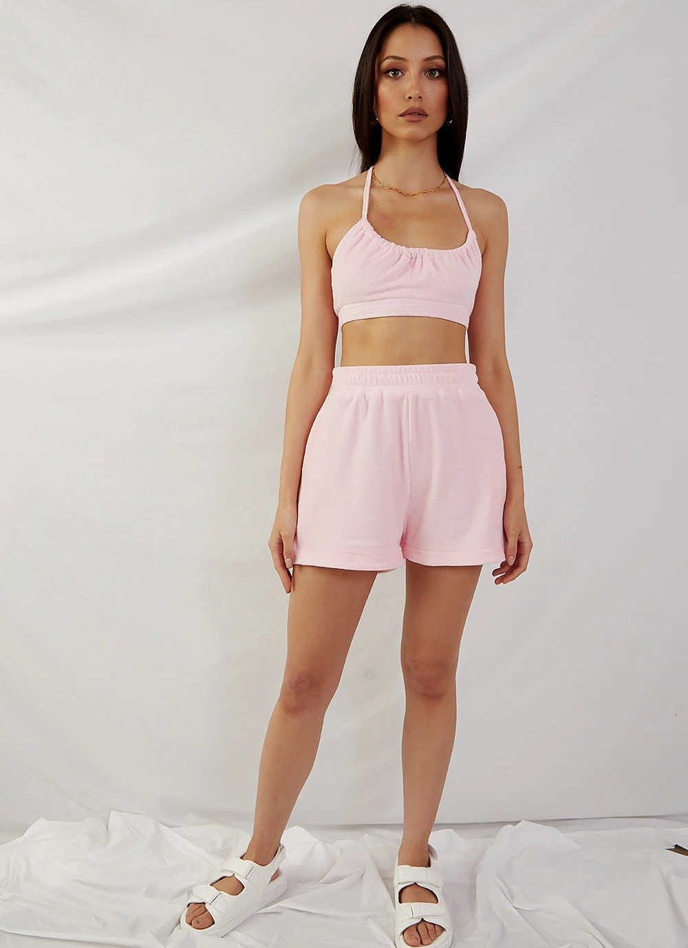 Peppermayo Exclusive Positano Terry Crop - Pink New & Most Loved 6 Peppermayo Exclusive Positano Terry Crop - Pink New & Most Loved