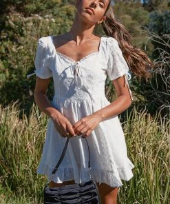 Peppermayo Free Falling Mini Dress - White New Dresses