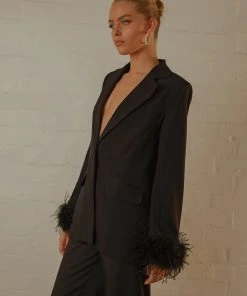 Peppermayo Exclusive Shake It Off Feather Blazer - Night New & Most Loved 9 Peppermayo Exclusive Shake It Off Feather Blazer - Night New & Most Loved
