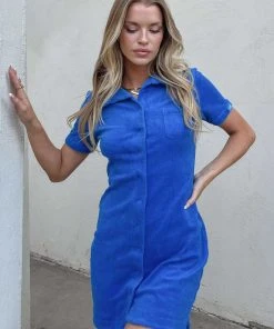 Vacancy Supply Daylight Terry Mini Dress - Cobalt New & Most Loved 10 Vacancy Supply Daylight Terry Mini Dress - Cobalt New & Most Loved