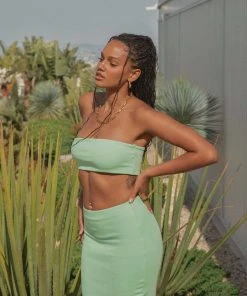 Riley Hubatka X Peppermayo New & Most Loved Sun Seeker Crop Top - Sage