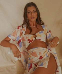 Peppermayo Exclusive Sunset Aperitivo Shirt - Abstract Resort New & Most Loved