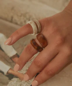 Peppermayo Sweet Emotions Ring Set - Neutrals New Accessories