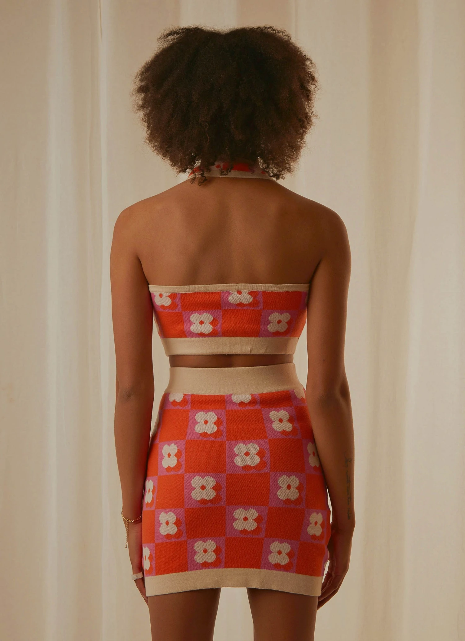 Peppermayo Exclusive New & Most Loved Flower Market Knit Halter - Orange Mod Floral 5 Peppermayo Exclusive New & Most Loved Flower Market Knit Halter - Orange Mod Floral