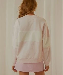 Rolla's Split Logo Sweater - Pink