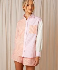 Peppermayo Exclusive Saturday Sun Stripe Shirt - Sherbert Stripe New & Most Loved
