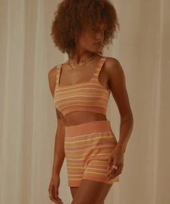 Peppermayo Exclusive New & Most Loved Love Train Knit Crop - Peach Multi Stripe 12 Peppermayo Exclusive New & Most Loved Love Train Knit Crop - Peach Multi Stripe