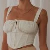 Peppermayo New Tops All My Heart Bustier Top - White